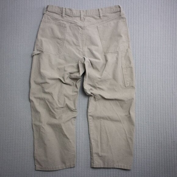 Wide Cotton Baggy Canvas Carpenter Rustler Pants - Picture 2 of 12